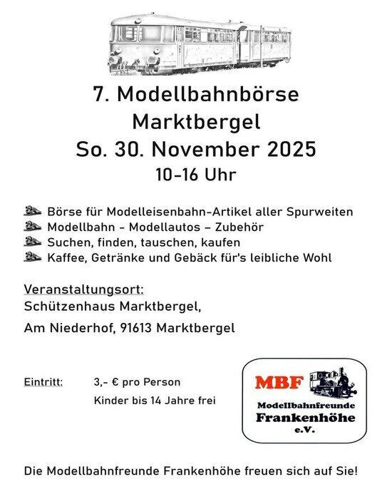 7. Modellbahnbörse Marktbergel
