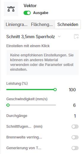 Einstellung Vektor
